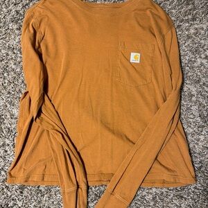 Carhartt Long Sleeve Pocket Tee - Copper Brown